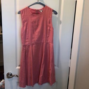 Cute Gap pink/coral chambray or linen dress